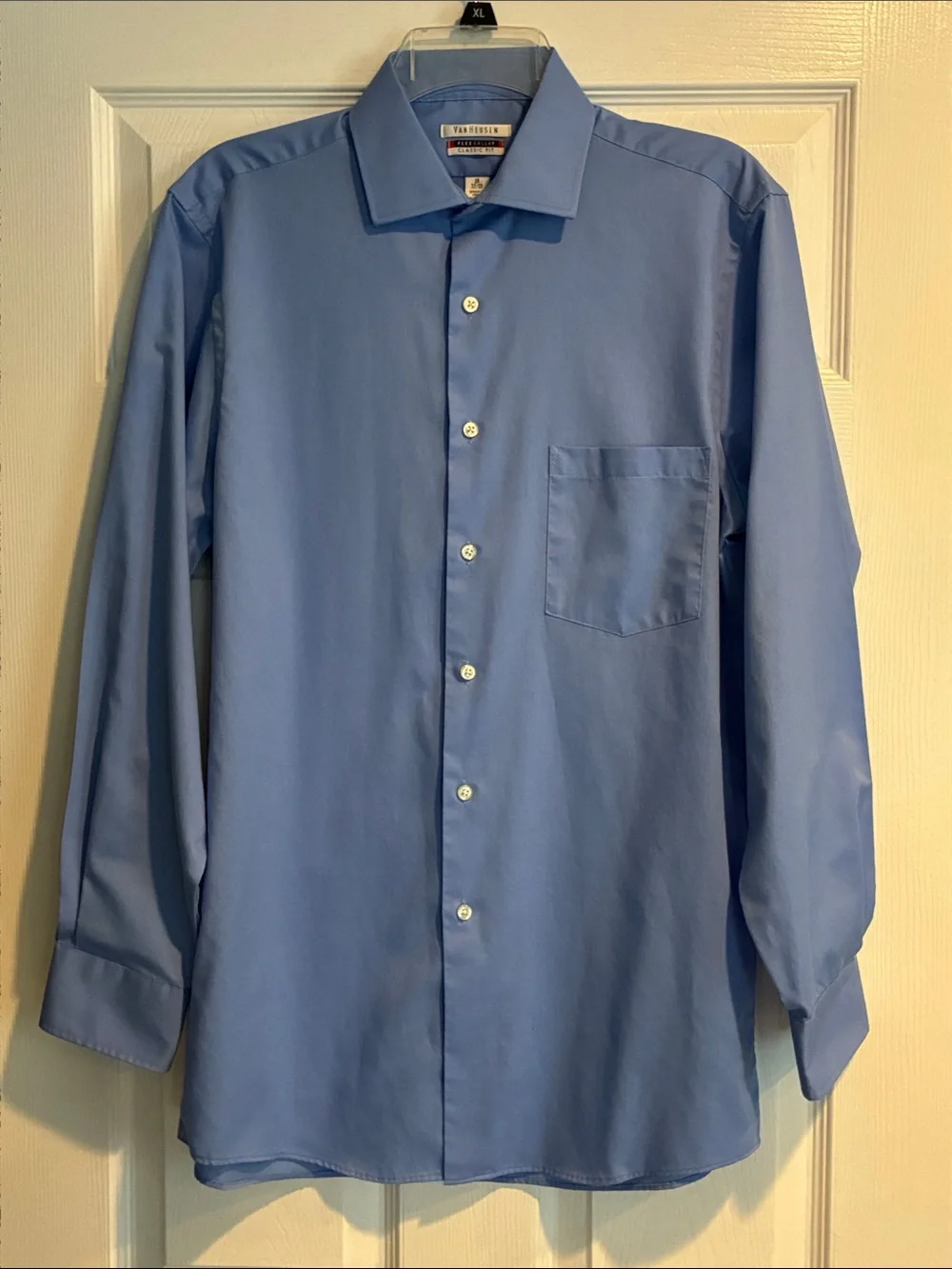 Van Heusen Long Sleeve Button down Dress Shirt - Blue, Size 15 (32/33), EUC - Picture 4 of 4
